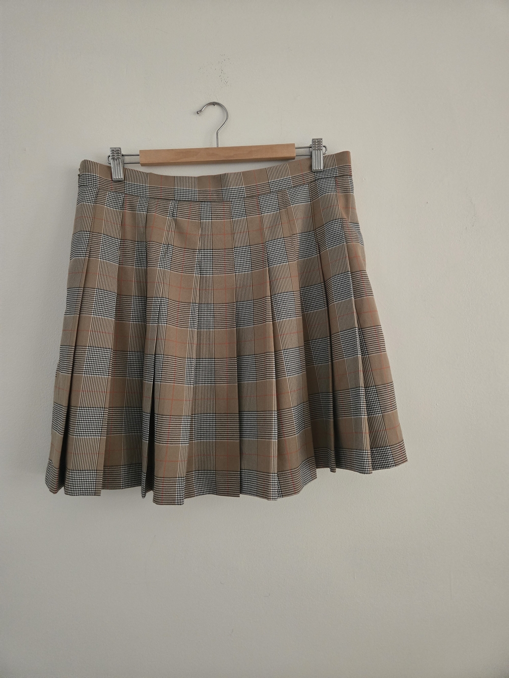 Plaid Pleated Mini Skirt